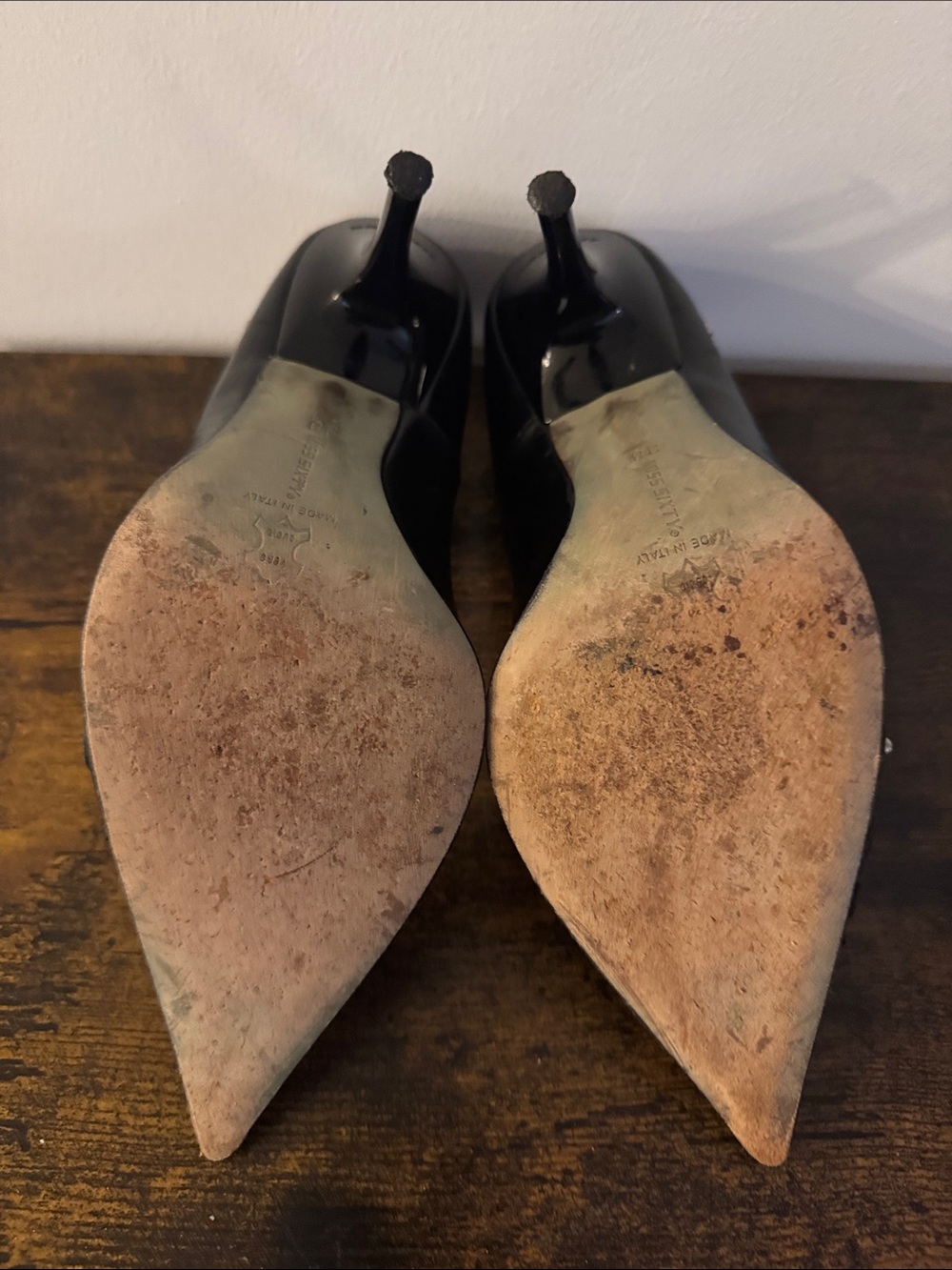 Miss Sixty Black Pointed Toe Studded Pumps - Picture 6 of 6